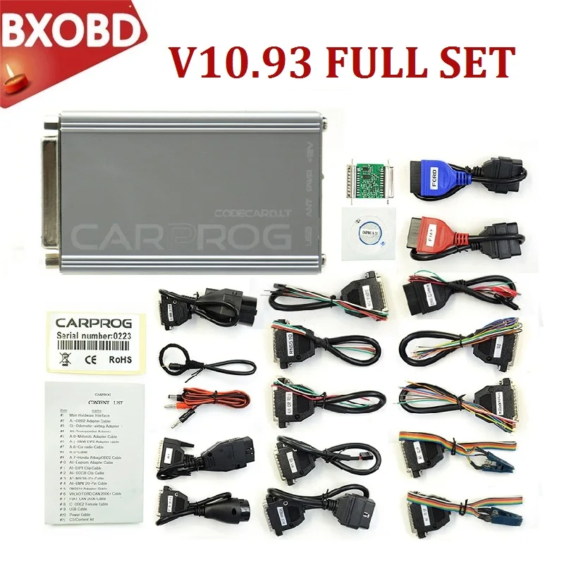 OBD2 CARPROG 8 21 Полный Адаптеры онлайн V10.93 программатор системного блока управления
