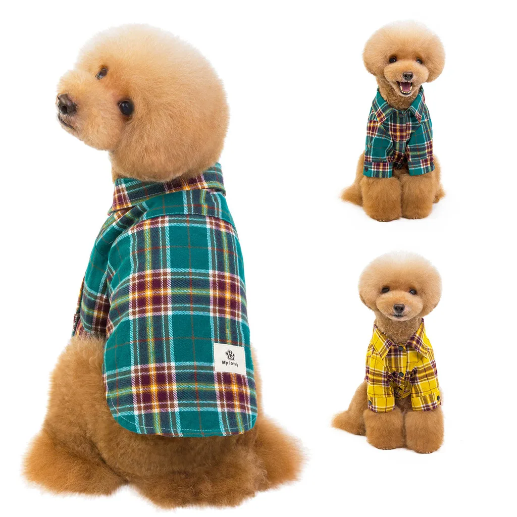 Рубашка для собак с милым принтом одежда домашних животных цветная кошек пальто