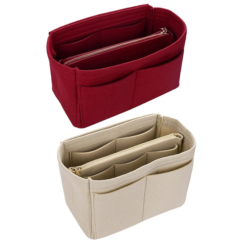 Косметичка чехол для косметики войлочная сумка органайзер вставка косметички