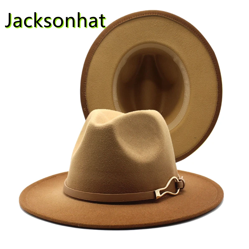 Шляпа-фетровая Женская шерстяная с металлическим градиентом осень зимняя