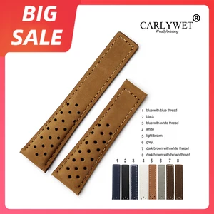 Ремешок для часов CARLYWET из натуральной телячьей кожи, замшевый винтажный сменный кожаный браслет для часов, 20 22 мм, серый белый