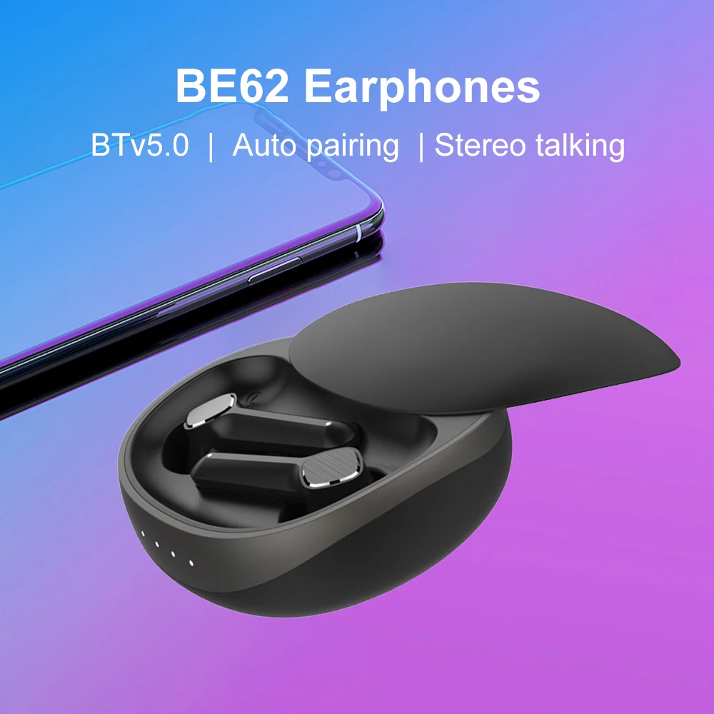 

BE62 TWS Bluetooth Earphones Sport Noise Cancellation headphones wireless Headphone 3D High Stereo Sound Earbuds For iphone