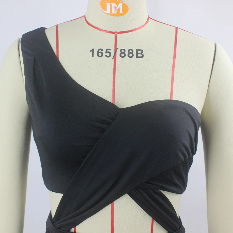 COSYGAL 2020 Открытое сексуальное платье с одним плечом облегающее черное для ночной