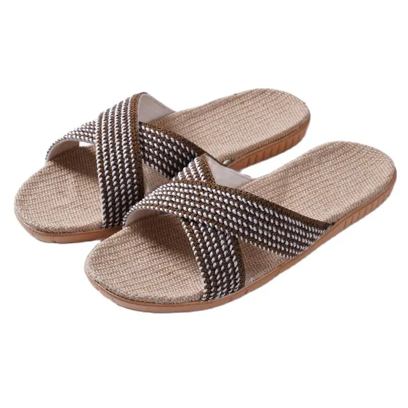 Suihyung/летние женские льняные шлепанцы разных цветов Домашняя обувь из пеньковой