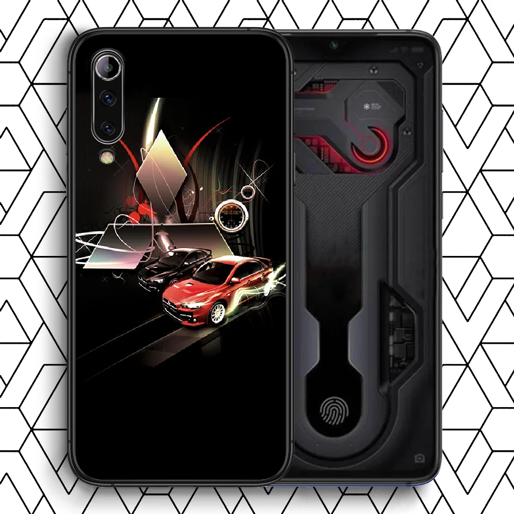 

Mitsubishi Racing car Phone Case For Xiaomi Mi Note 10 A3 9 MAX 3 A2 8 9 Lite Pro Ultra black Cover Tpu Back Silicone Coque