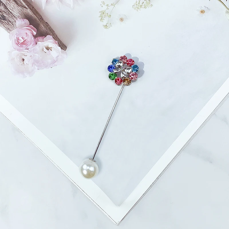 Женская модная брошь с искусственным жемчугом булавка в виде цветов украшение