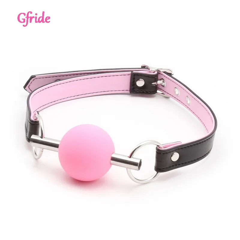 Заглушка для рта, силиконовый шарик, фиксатор для орального секса, мягкий безопасный силиконовый шарик с открытым ртом, БДСМ, бондаж, раб-шар...