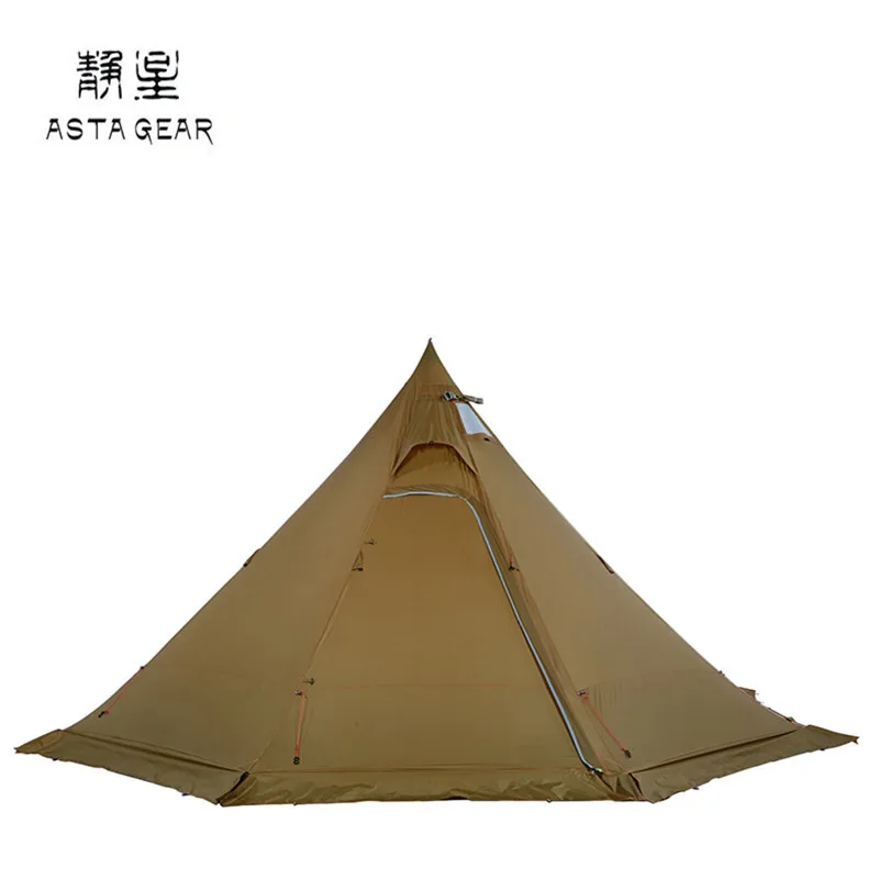 Туристическая палатка ASTA GEAR в виде пирамиды легкая на 4 5 человек с юбкой для снега