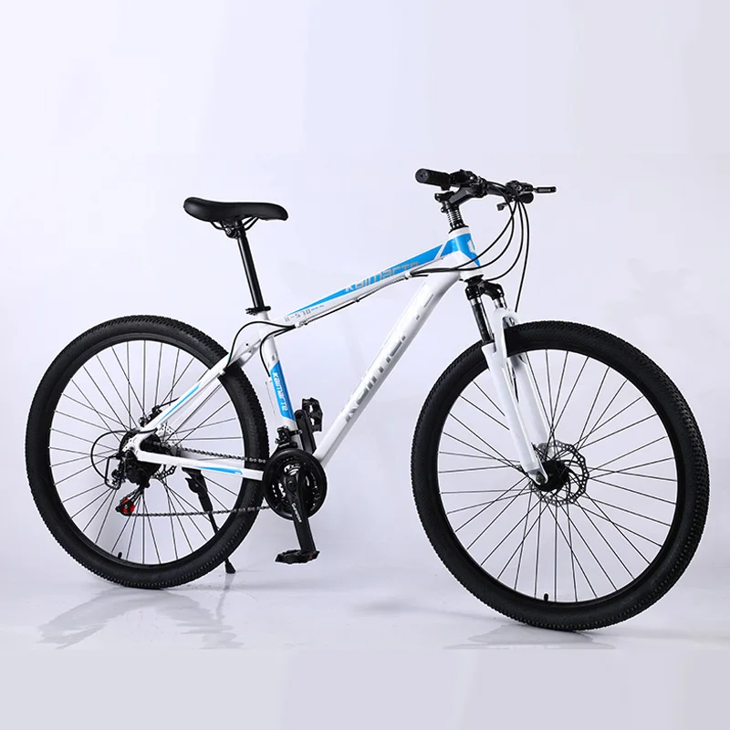21speed White blue 29 дюймов 21/24/27 переменная скорость двойной дисковый тормоз Горный велосипед рама из алюминиевого сплава для взрослых Студент горный велосипед - Цвет: 21speed White blue