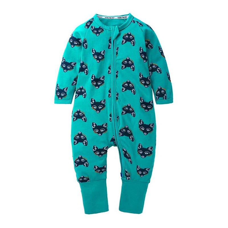 Bunvel/Одежда для новорожденных мальчиков и девочек Комбинезон с рисунком животных