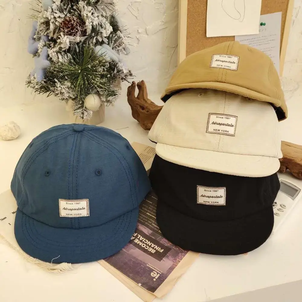 Бейсболка с коротким козырьком в стиле хип хоп Повседневная плоским хлопковая