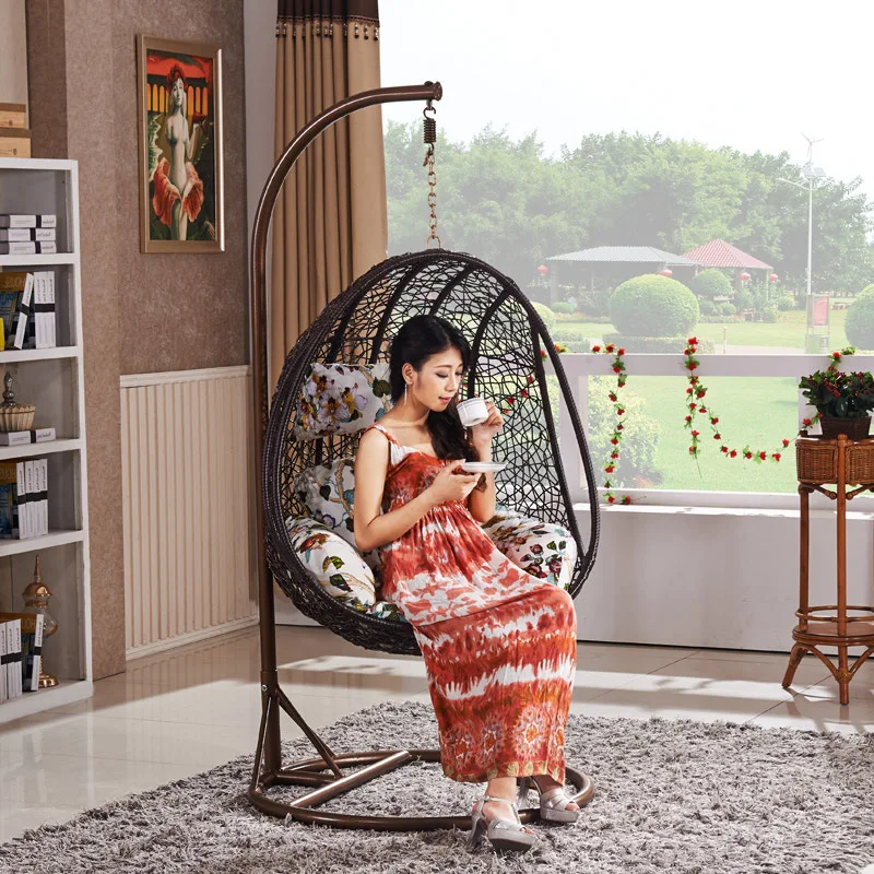

Hanging Basket Rocking Chair Swing Hanging Chair Wicker Balcony Outdoor Fashion Bird's Nest Wicker Chair Cradle patio chair