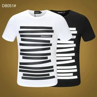 dsquared2 mens womens printed lettersround neck short sleeve street hip hop pure cotton tee t shirt 8051