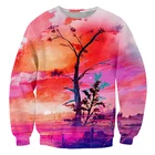 Свитшот IFPD с 3d-изображением психоделического дерева, размер ЕССША, унисекс, пуловер, новинка, уличная одежда, повседневный спортивный костюм, одежда