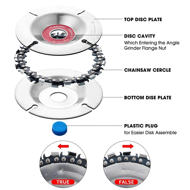

Angle Grinding Wheel Wood Carving Grinding Disc,Grinder Chain Disc Circular Saw Blades for Polishing Sanding Discs