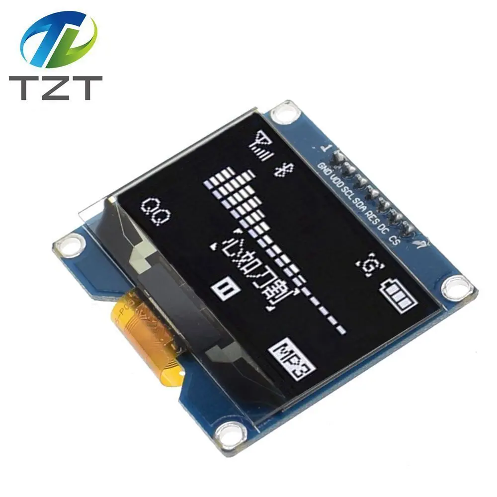TZT 1 шт. 1,54 дюймов 7PIN белый синий OLED экран модуль SSD1309 Привод IC совместимый для SSD1306 SPI интерфейс 128*64