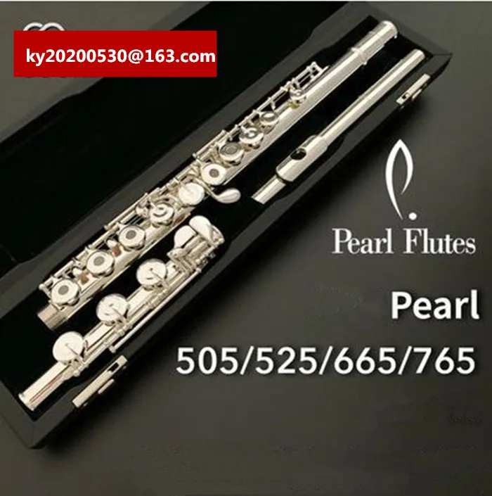 

Pearl Flute PF-505 RBE C Tune Flute High Quality 17 Key Open Hole Silver Plated Brand Musical Instrument New Flute With Case