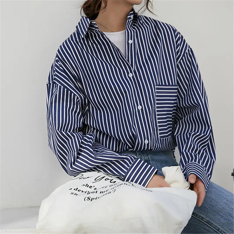 HziriP свободная полосатая офисная Повседневная универсальная НОВАЯ шикарная мода