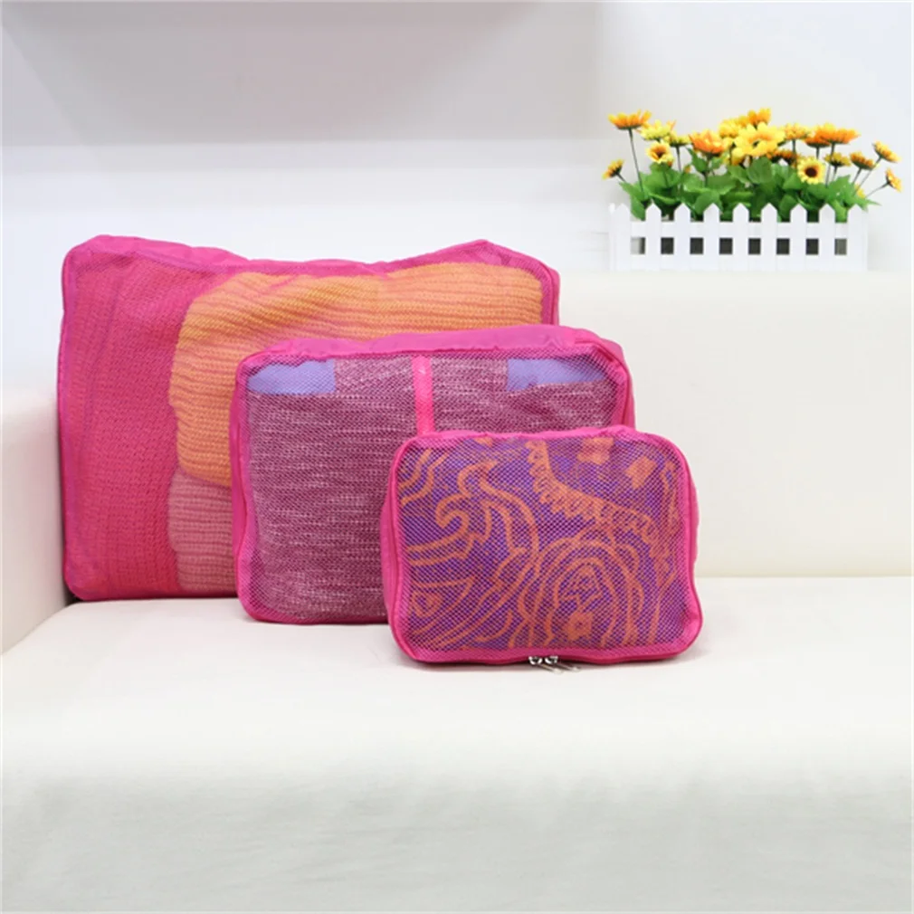 3 шт. тканевые сетчатые сумки для багажа Женский органайзер макияжа необходимый