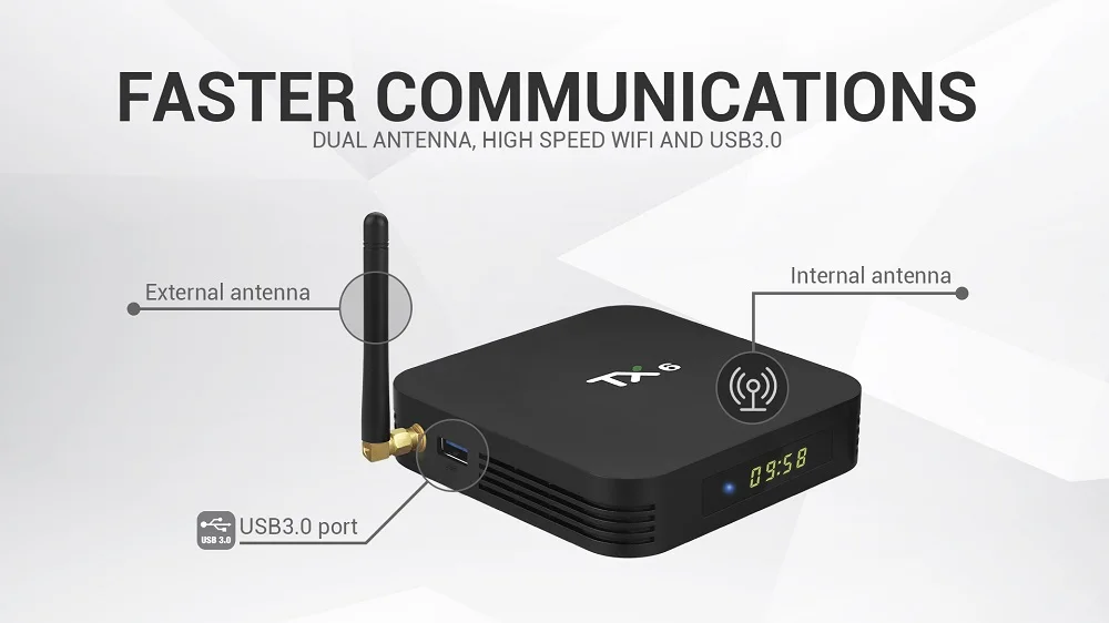 Android 9,0 ТВ приставка TX6 4 Гб 64 Гб 5,8G Wifi Allwinner H6 четырехъядерный USD3.0 BT4.2 4K Google Play Youtube телеприставка TX6 Netflix Med