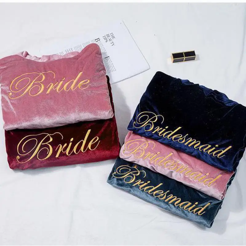 Женский бархатный халат кимоно с вышивкой на весну и осень|Халаты| |