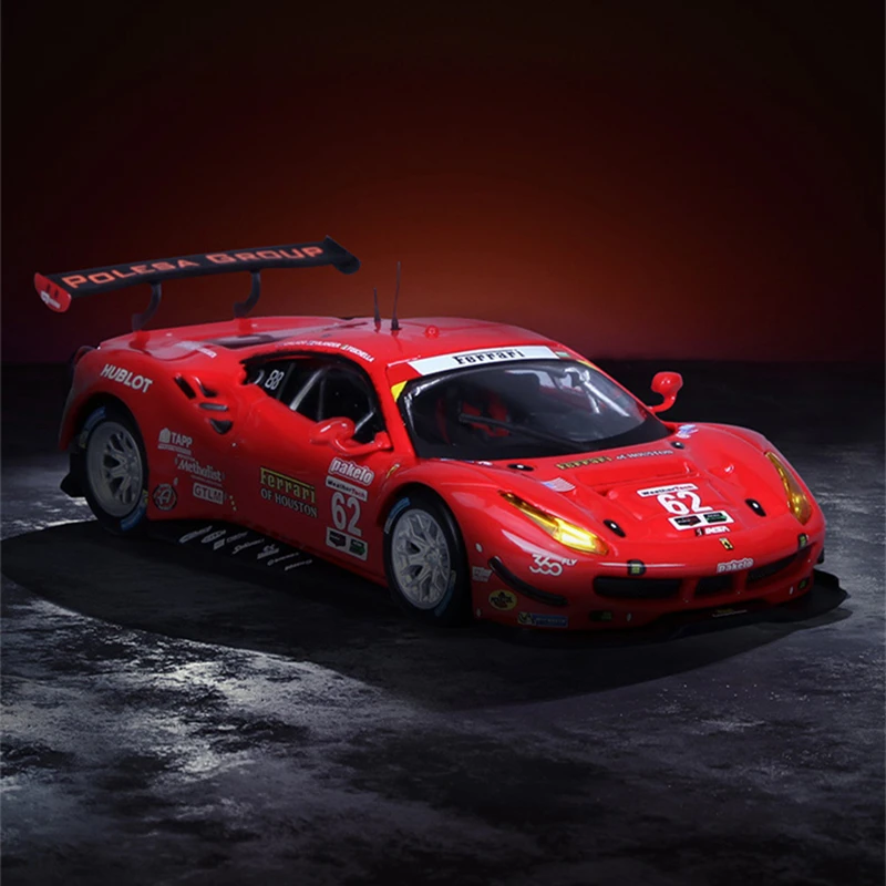 

Новинка, модель автомобиля Bburago Ferrari 488 GTE 1:43, игрушечный автомобиль из литья под давлением, коллекционная статическая модель, предназначенна...