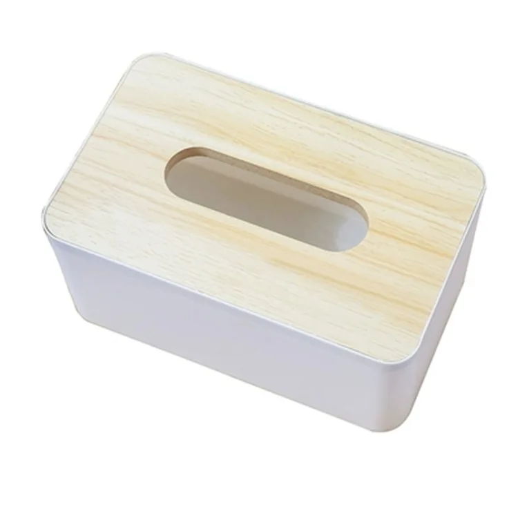 Простая коробка для салфеток с деревянной крышкой ящик из твердой древесины