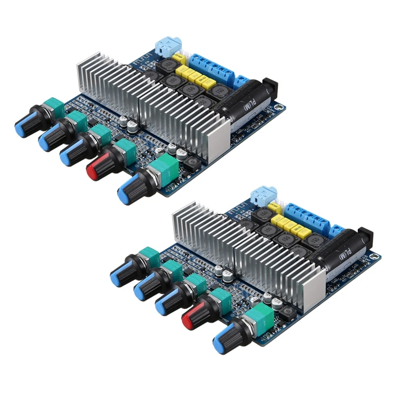 

2X Bluetooth Amplifier TPA3116D2 2.1 Subwoofer Amplifier Digital Audio Board 50Wx2+100W HIFI Treble Bass