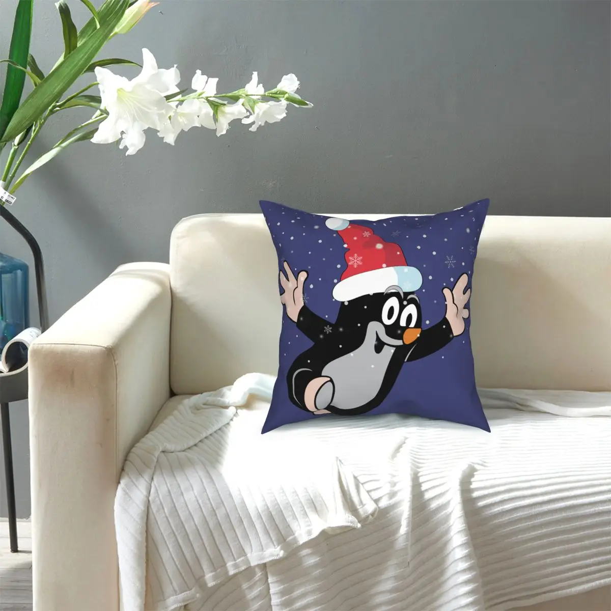 Merry Christmas Mole Pillowcover Home Decorative Cushion Cover Throw Pillow for Car Polyester Double-sided Printing Unique images - 6