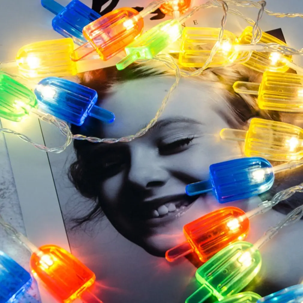 

Fairy Colorful Ice Cream Battery Operated String Lights Luminaria LED Decor For Christmas Garland On The Window horse lantern