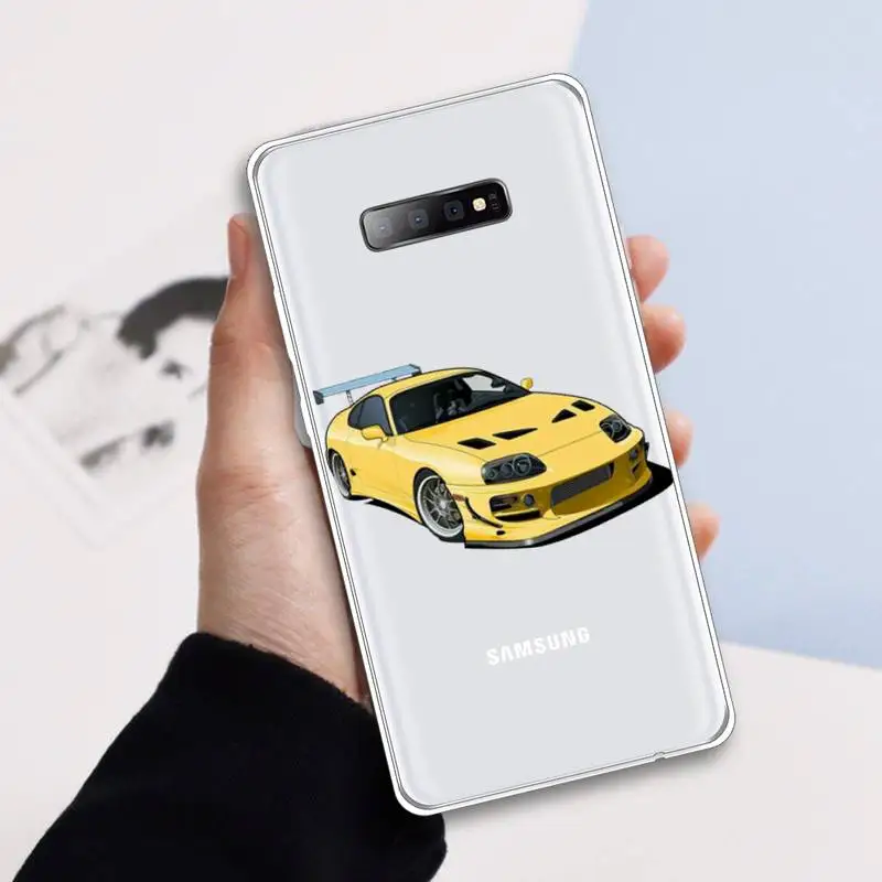 

Sports Cars Male Men Phone Case Transparent for samsung A 21s 50 71 S 8 9 20 20fe note 10 20 ultra plus