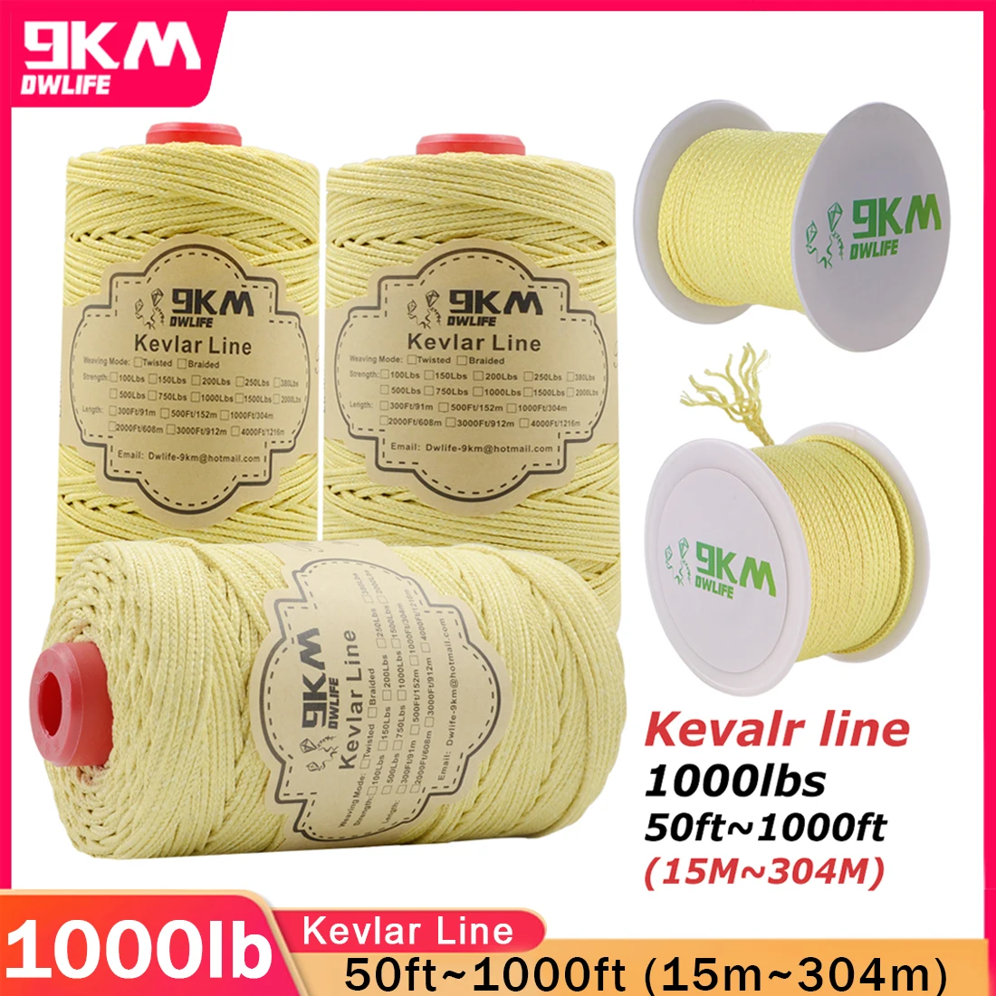 

Кевларовая плетеная линия 1000 фунтов, линия для стрельбы, огромная модель, шнур из газового Паракорда, низкоэластичный, термостойкий, аксесс...