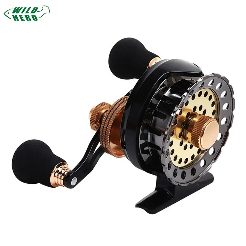 WILDHERO All Metal Fishing Reels Anti-slip Left / Right Hand Handle Front Raft Wheel Winter Ice Supplies new | Спорт и развлечения