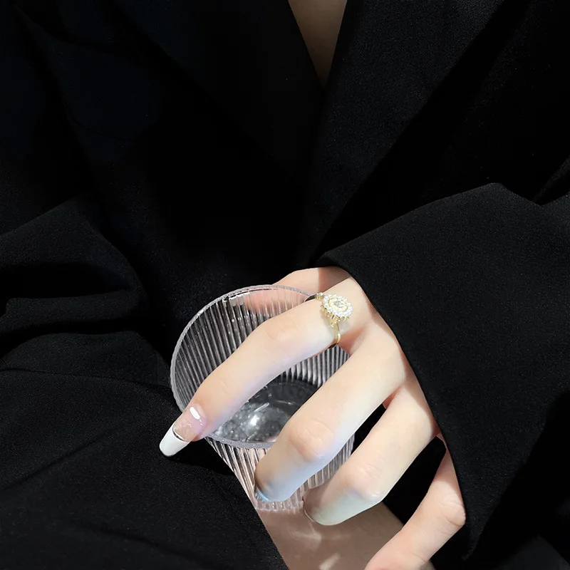 Женское регулируемое кольцо на указательный палец с цветком | Украшения и