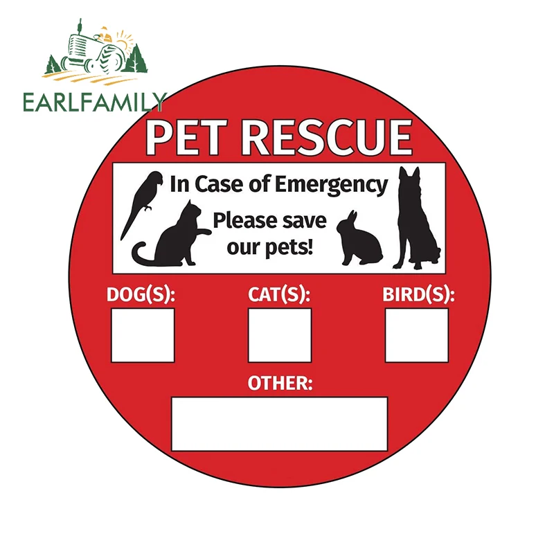 EARLFAMILY 13 см x 13 см для сервисной собаки аварийно-спасательная Автомобильная наклейка креативная наклейка кондиционер устойчивая к царапинам виниловая автомобильная пленка
