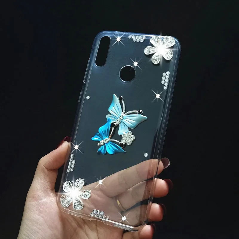 Блестящий чехол P40 P20 Lite E Pro для Huawei Honor 7c 7a 9 10 20 8A 8S 8X 8C Y5 Y6 Y7 Y9 2019 со стразами |