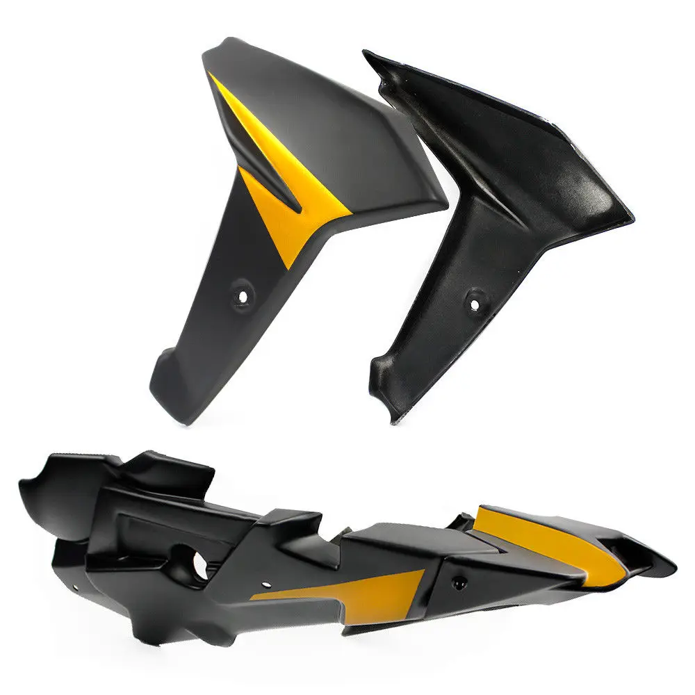 Gold MT-09 FZ-09 FJ-09 мотоцикл bellypan живот Пан двигателя спойлер с радиатора боковой обтекатель для Yamaha FZ MT FJ 09 - Цвет: Gold