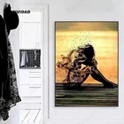 Картина на холсте, абстрактное искусство, черно-белое настенное искусство, сексуальная женщина, одинокая линия, картина, печать, постер, ретро, спальня, украшение для дома