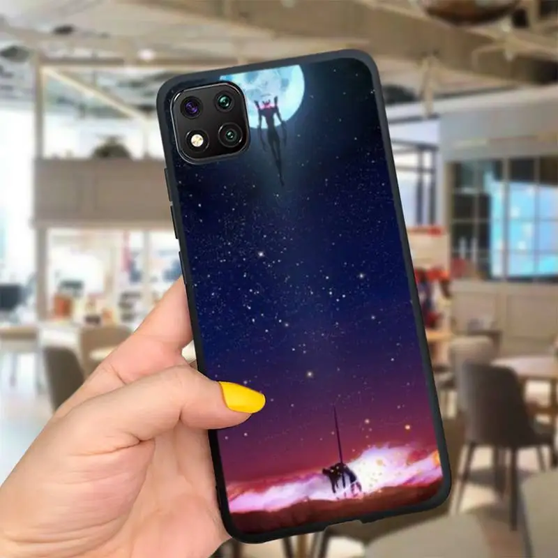 

ZFGHSHYQ Black Soft Silicone Evangelion Phone Cases For Redmi 5plus 5 6 7 8 7A 8A 9 Note 2 4 5 6 7 Note 8 9pro 8t