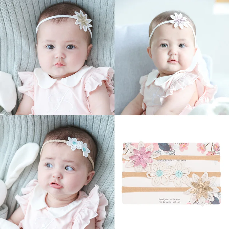 3 шт./компл. милые повязки на голову с бантом для маленьких девочек из