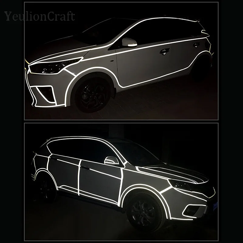 YeulionCraft 8 м x 1 см 7 цветов светоотражающая лента наклейка для Babycar Автомобиль Велосипед потепление этикетка наклейка ремесла