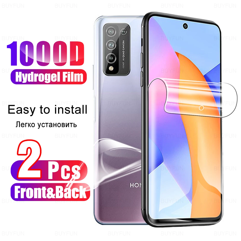 

2 шт полная защита экрана и задняя Гидрогелевая пленка на Honor 10x Lite 10 X светильник Honor10 X 10xlite без защитного закаленного стекла