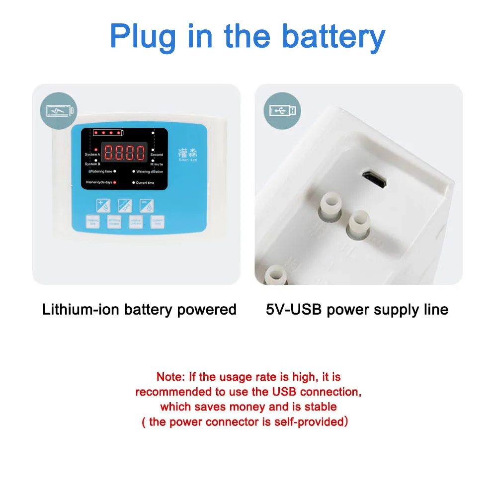 

Intelligent Drip Irrigation System USB Charging Garden Self-Watering Kit Solar Energy Double Pump Automatic Watering Device