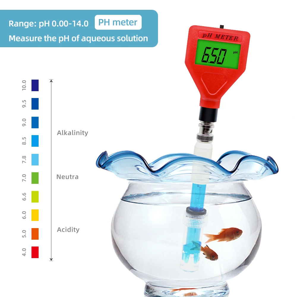 

Digital Acidity Meter PH Tester With Backlight Replaceable Electrode PH-98201B For Aquarium,Hydroponics,Spas,Swimming Pools
