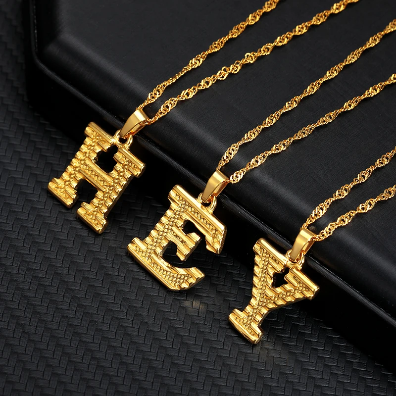 

Initial Lette Necklace For Women Men Gold Chain Choker Letters A E M J K R S Female Pendant Necklace Cute Jewelry Accesorios BFF