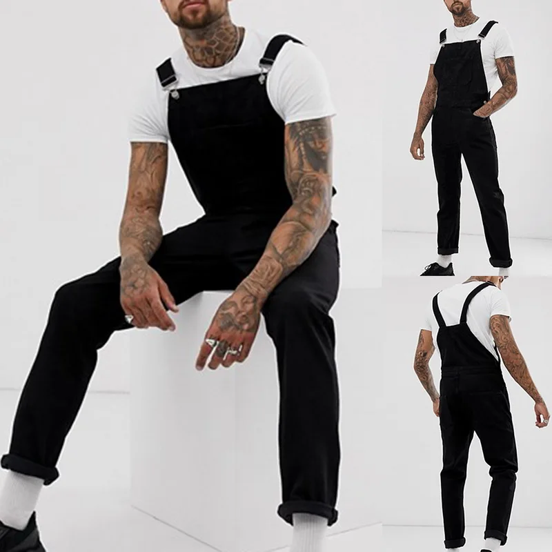 HEFLASHOR Для мужчин без рукавов приталенная комбинезон Рваные Джинсы Марка NEW FASHION Hi