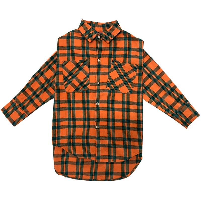 Детский костюм для уличных танцев клетчатая рубашка в стиле хип-хоп с длинными