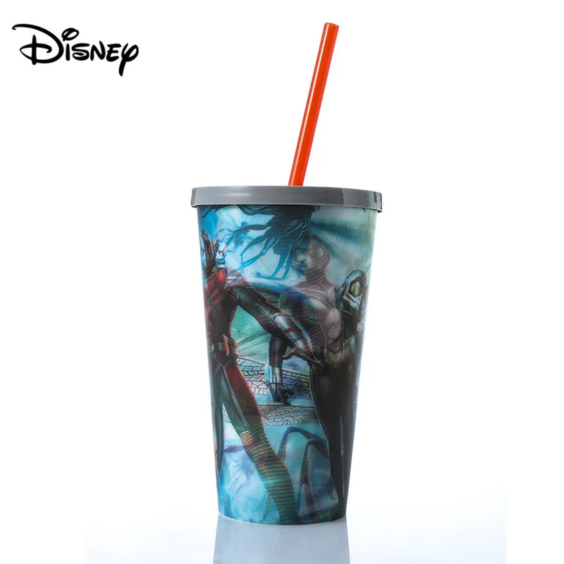 Disney Marvel 3D водная чашка объектив ремешок чашка креативный Муравей Человек Мультфильм соломинка с узором чашка - Цвет: 1