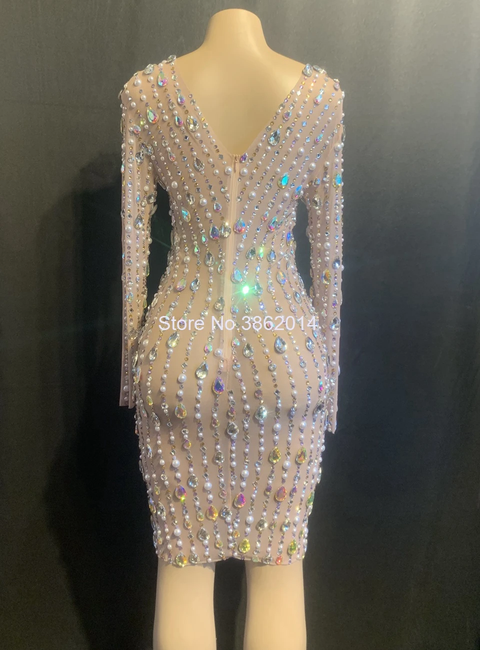 Женское длинное платье с цветными кристаллами и жемчугом вечерние платья на день