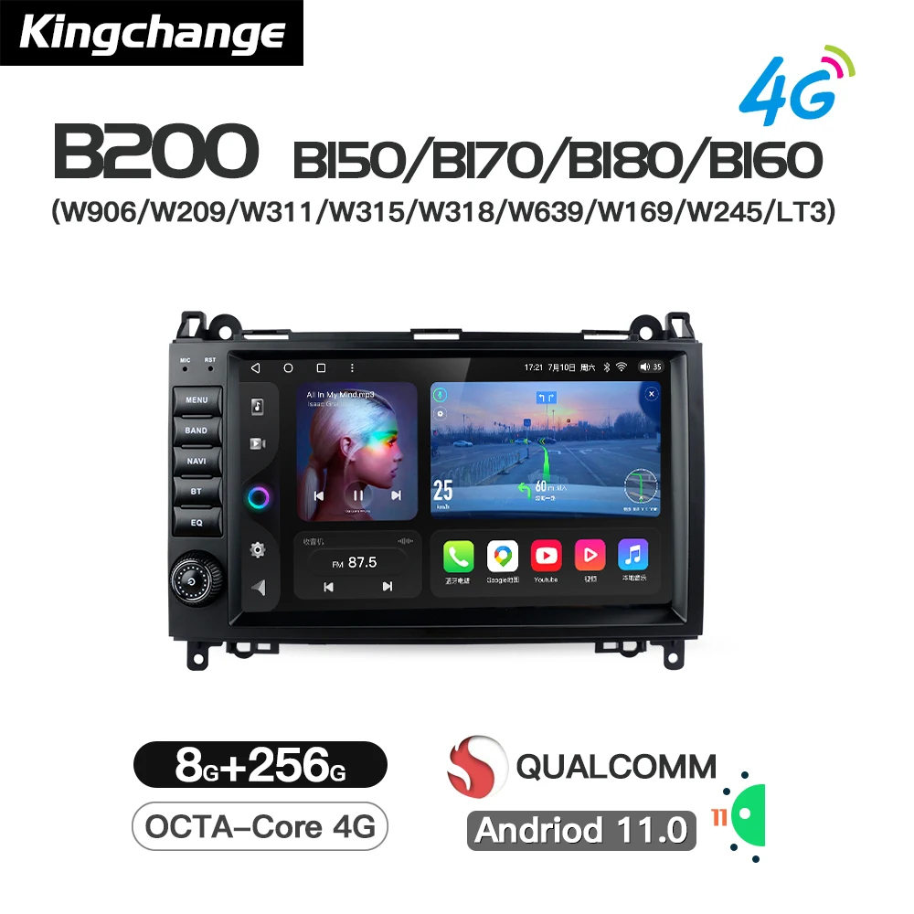 

Мультимедиа система Kingchange, автомобильное радио, стерео навигация Mercedes для Benz B200 W169 W245 W639 Sprinter Viano GPS 4G